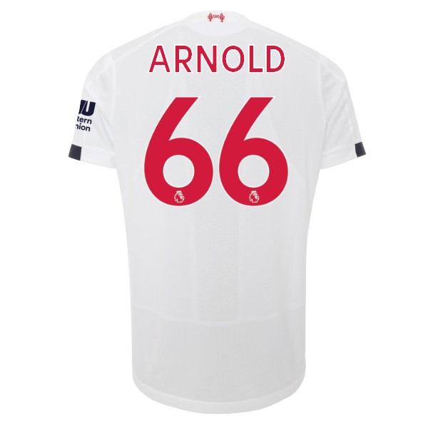 Maillot Football Liverpool NO.66 Arnold Exterieur 2019-20 Blanc